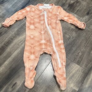 Spearmint Love Cozy Peach Tie-Dye baby One Piece 3-6 months